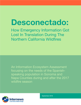 Desconectado: How Emergency Information Got Lost in Translation During the Northern California Wildfires