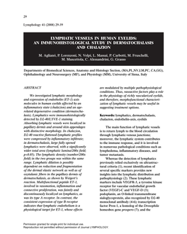 Lymphatic Vessels in Human Eyelids: an Immunohistological Study in Dermatochalasis and Chalazion