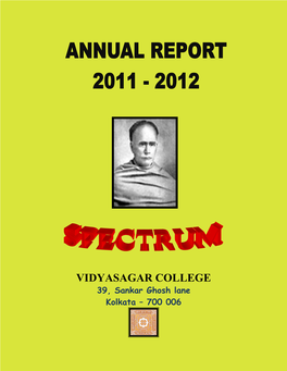 VIDYASAGAR COLLEGE 39, Sankar Ghosh Lane Kolkata – 700 006