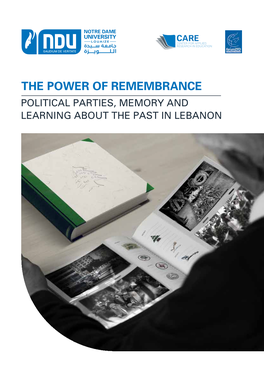 Political Parties, Memory and Learning About the Past in Lebanon April 2016