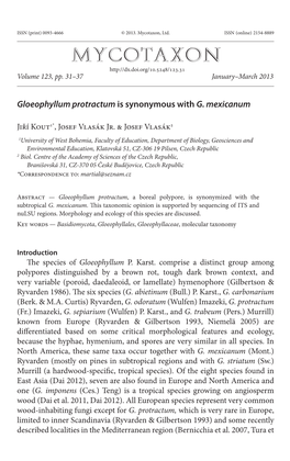 &lt;I&gt;Gloeophyllum Protractum&lt;/I&gt;