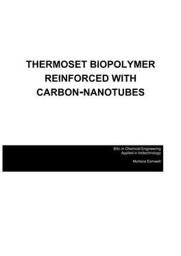 Thermoset Biopolymer Reinforced with Carbon-Nanotubes