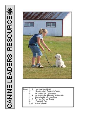 Canine Leaders' Resource