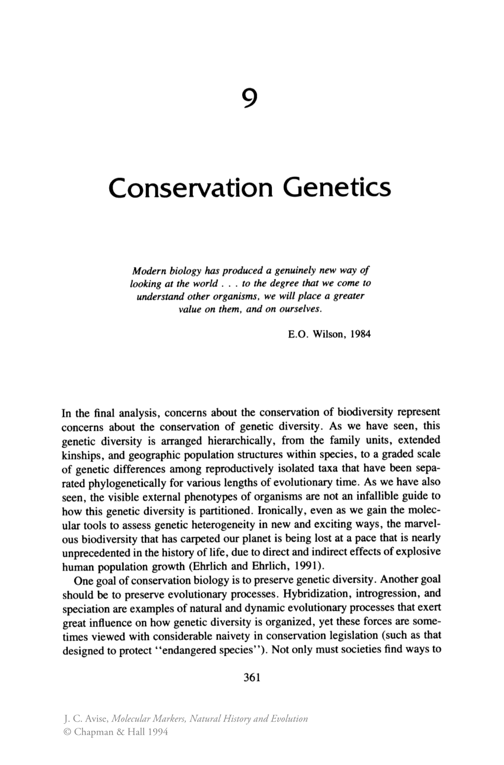 Conservation Genetics