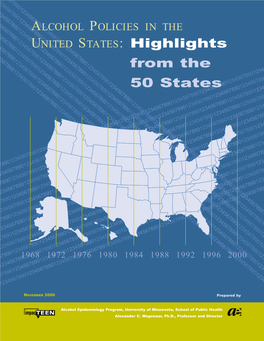 Alcohol Policies in the United States: Highlights from the 50 States