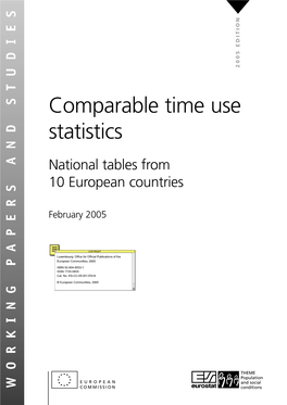 Comparable Time Use Statistics—National Tables from 10 European