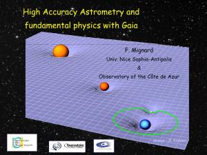 Fundamental Physics with Astrometry Astrometric Data