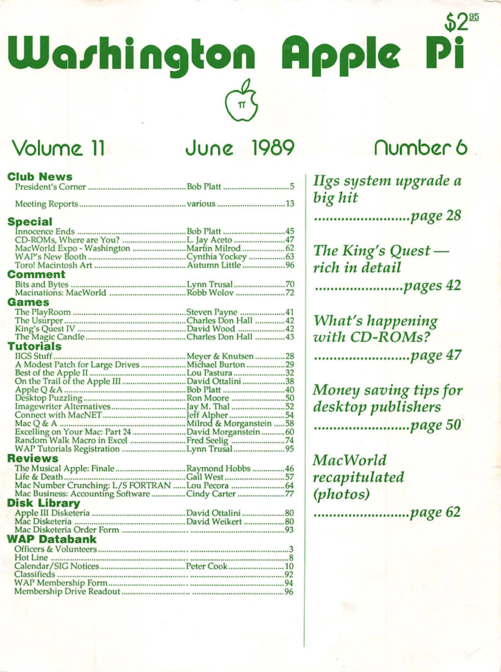 Washington Apple Pi Journal, June 1989