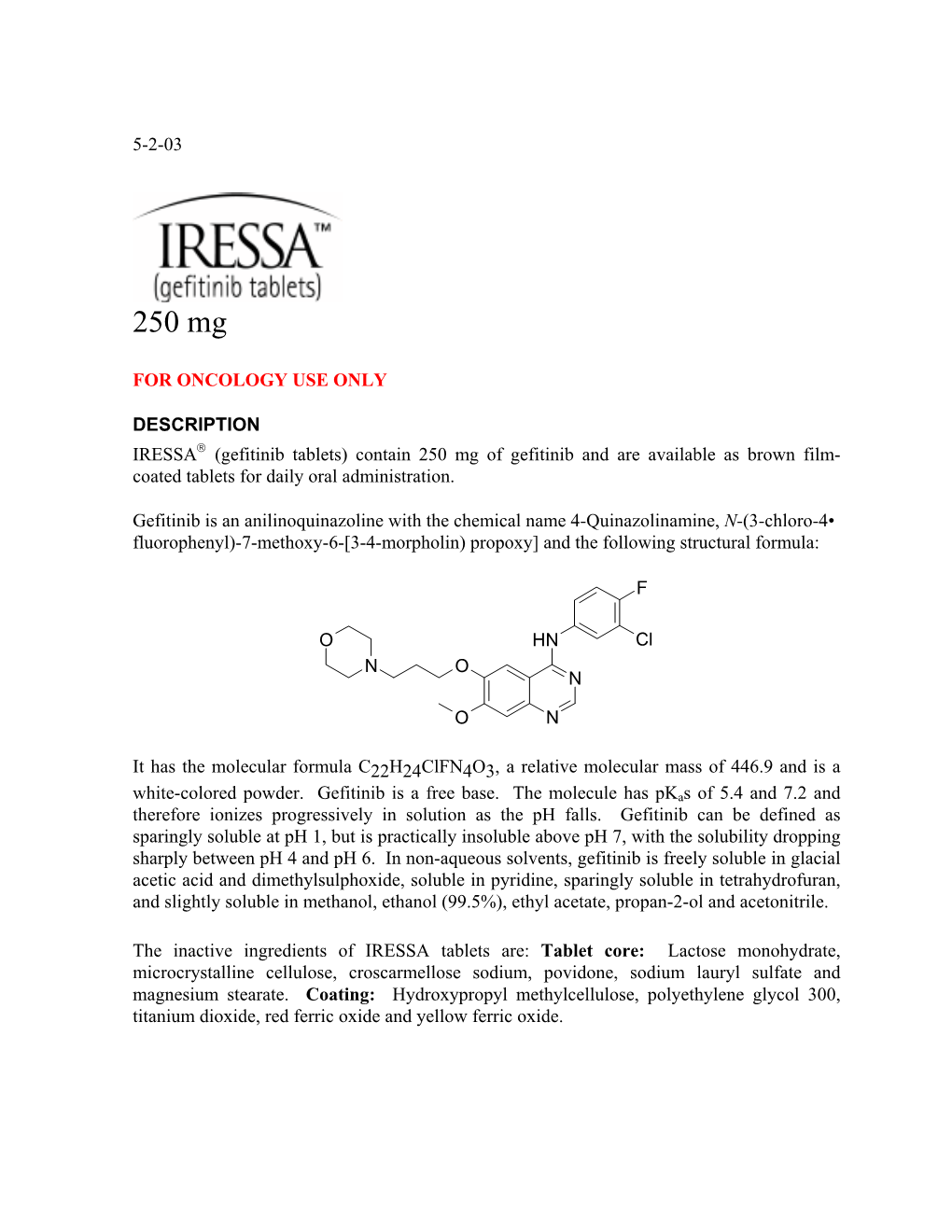 Iressa (Gefitinib)