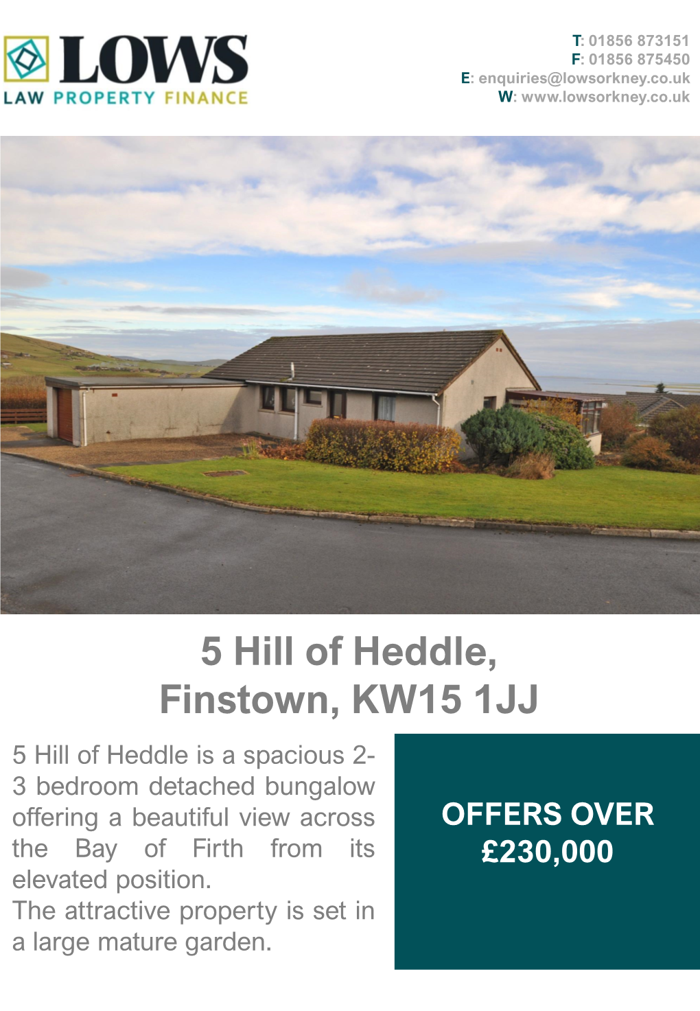 5 Hill of Heddle, Finstown