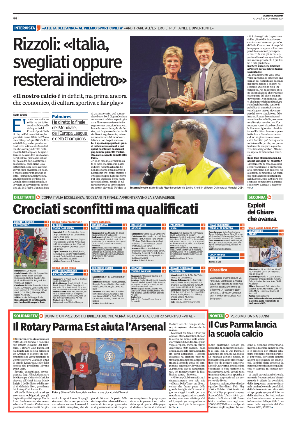 Gazzetta Di Parma 27/11/2014