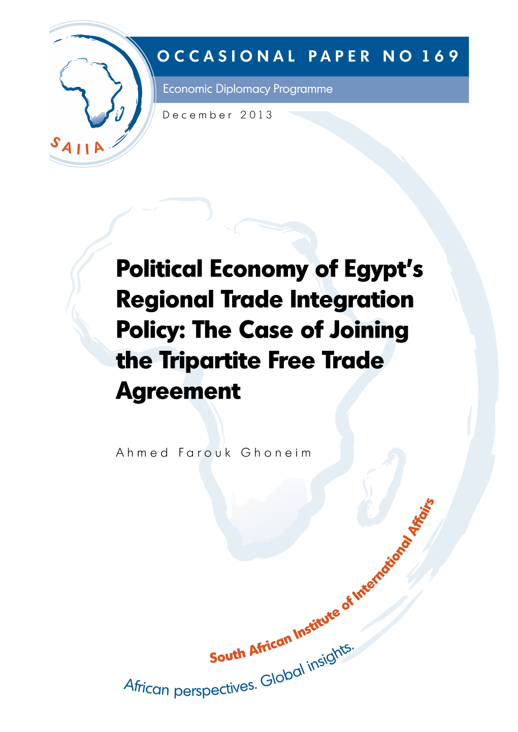 Political Economy of Egypt's Regional Trade Integration Policy