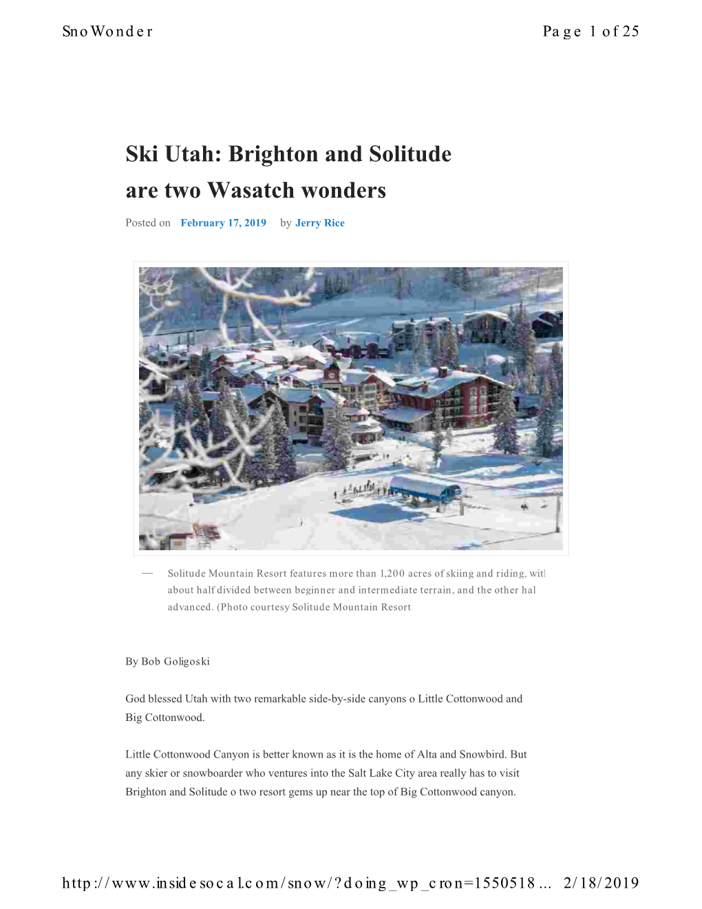 Ski Utah: Brighton and Solitude Are Two Wasatch Wonders