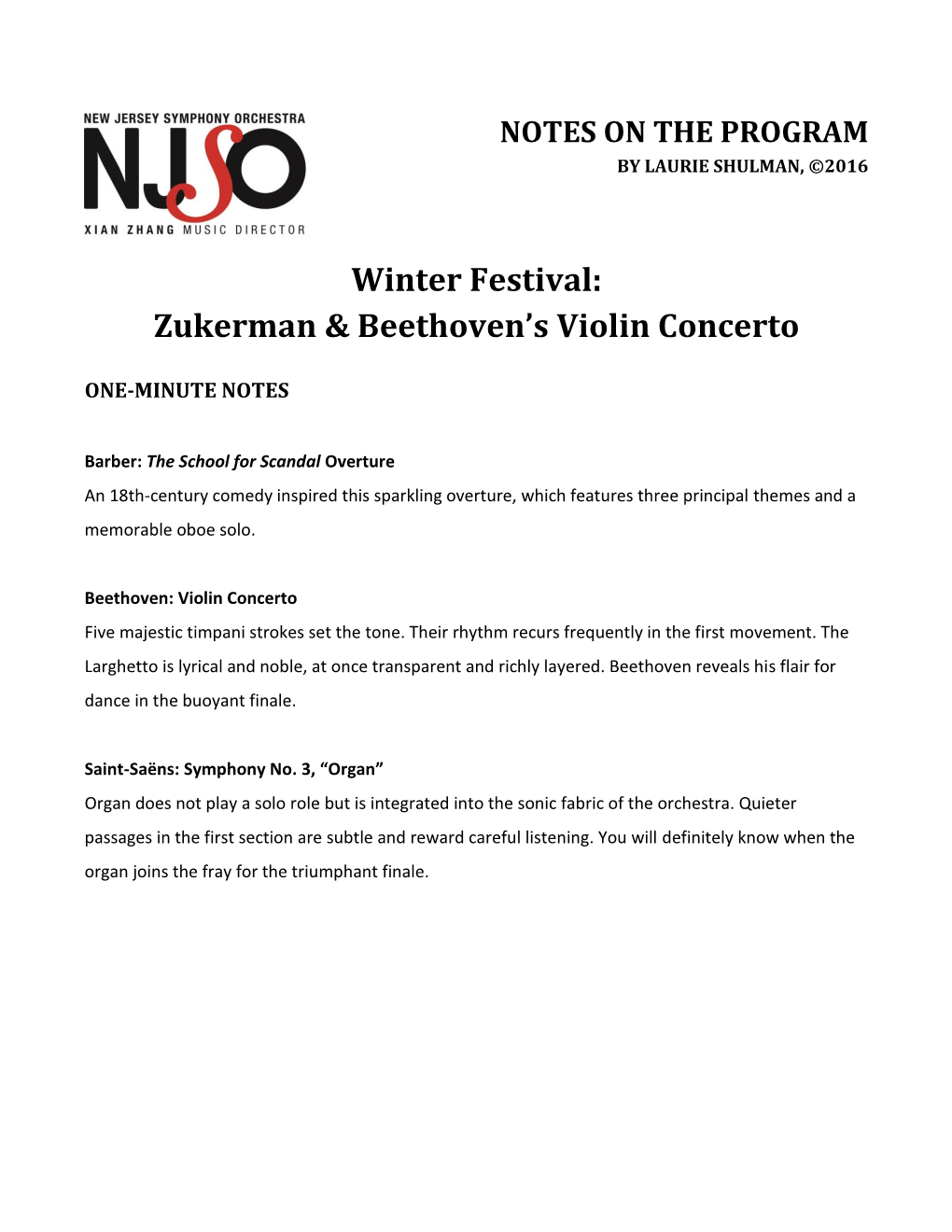 Zukerman & Beethoven's Violin Concerto