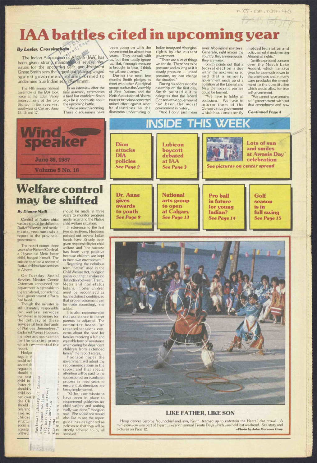 WINDSPEAKER, June 26, 1987, PAGE 7 SPEAKING OUT