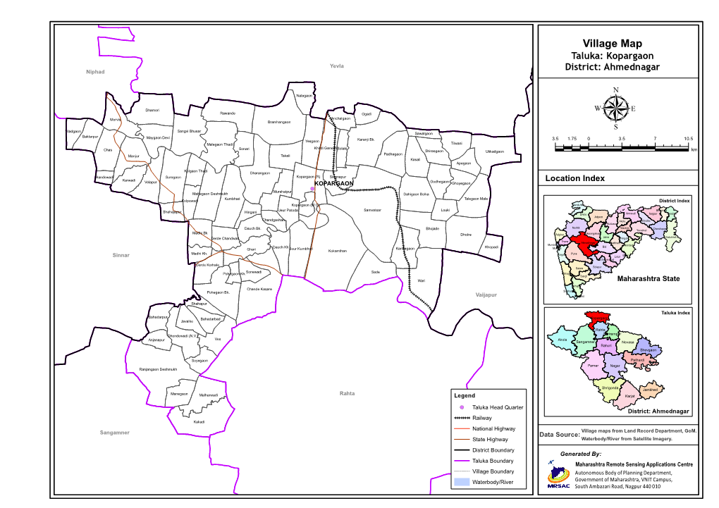 Village Map Taluka: Kopargaon Yevla Niphad District: Ahmednagar