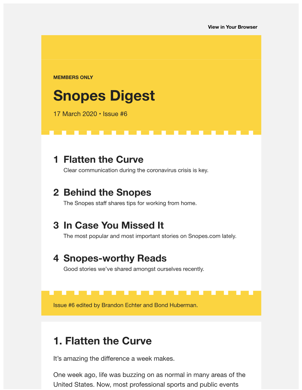 Snopes Digest