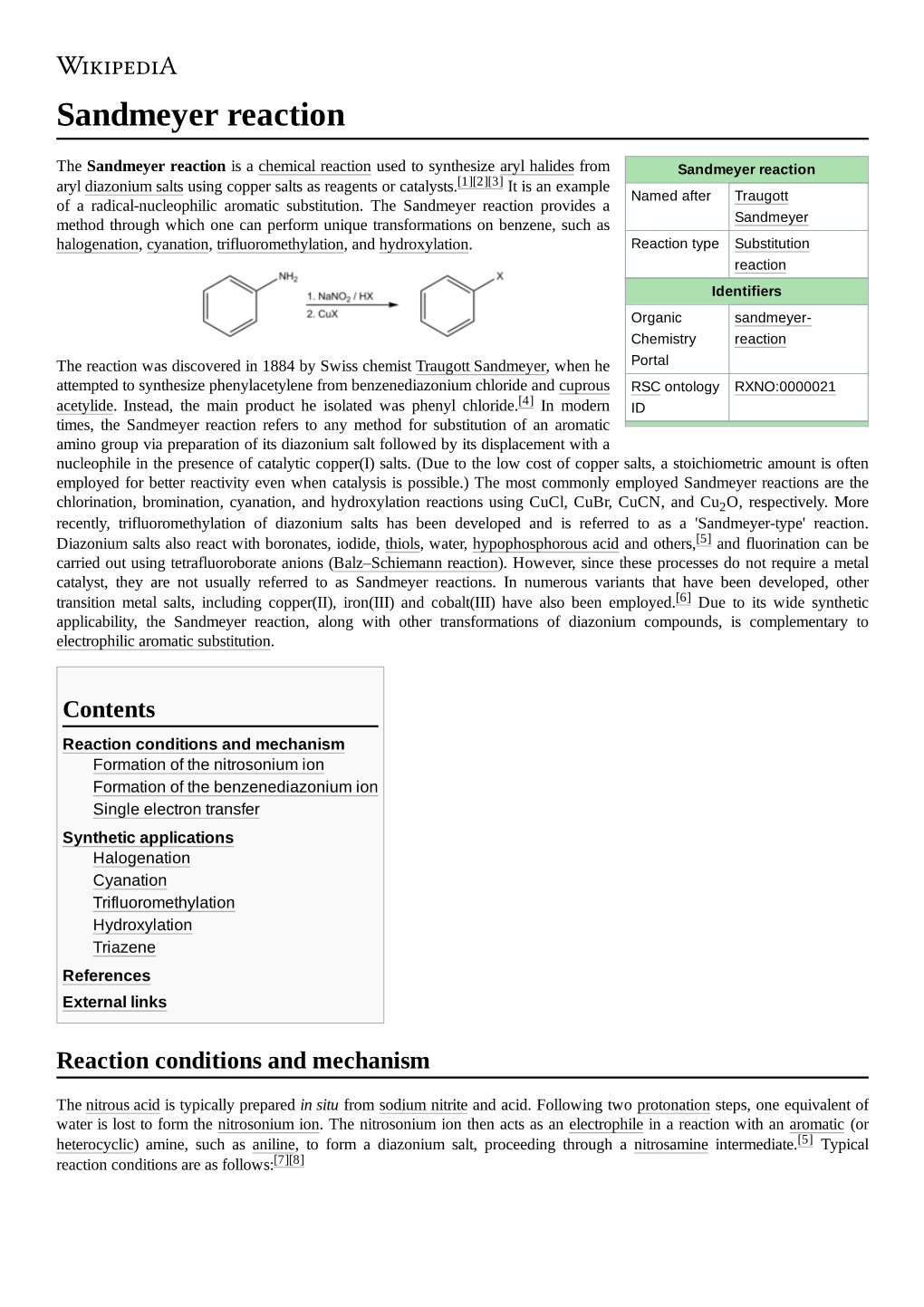 Sandmeyer Reaction