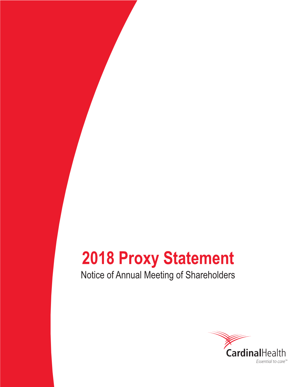 Cardinal Health 2018 Proxy Statement