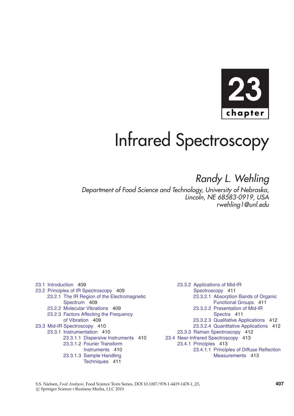 Infrared Spectroscopy