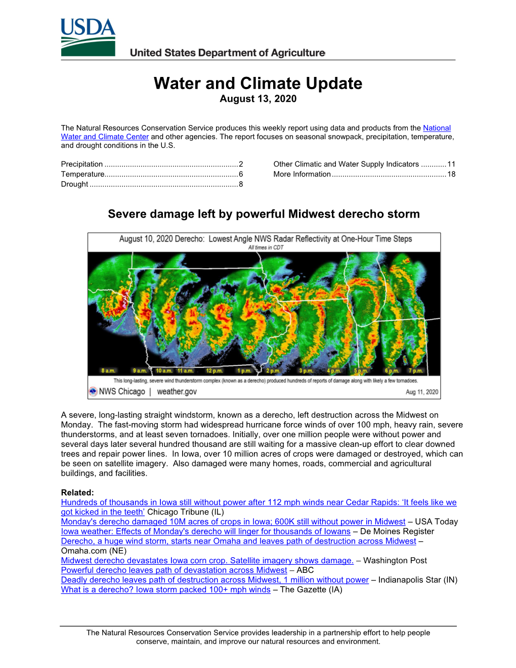 Water & Climate Update