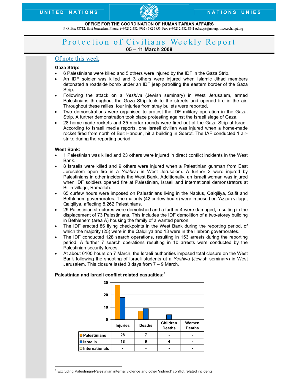 Protection of Civilians Weekly Report 05