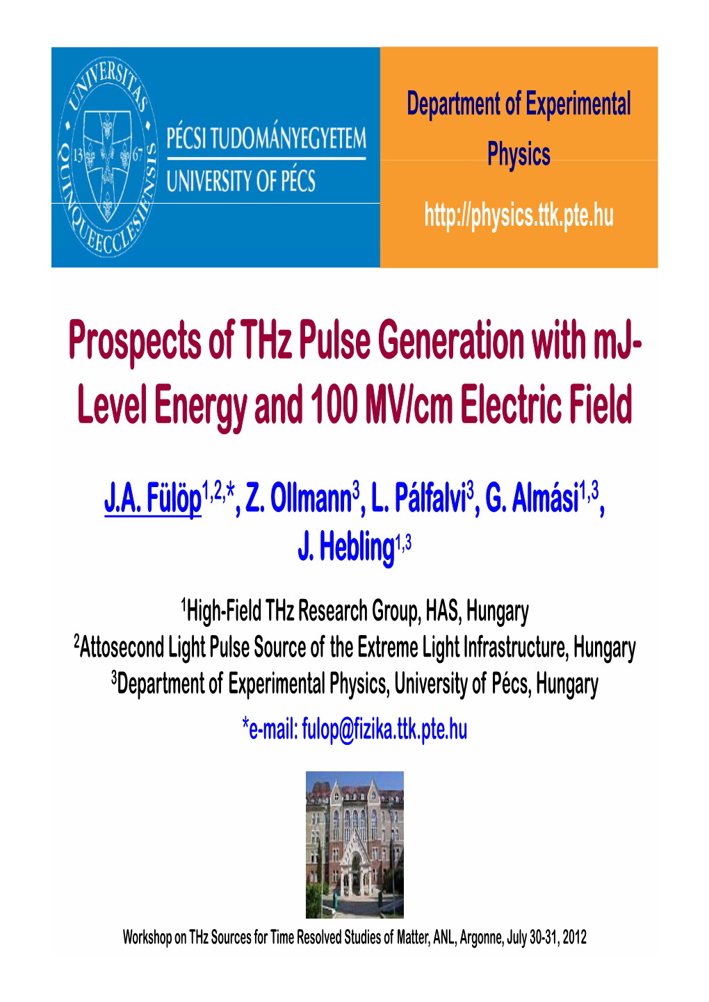 Prospects of Thz Pulse Generation with Mj-Level Energy and 100 MV