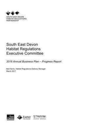 South East Devon Habitat Regulations Executive Committee