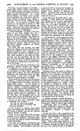5668 Supplement to the London Gazette, 18 August