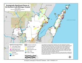 Ecologically Significant Places of the Northern Lake Michigan Coastal