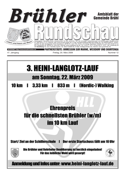 Brühler Amtsblatt Der Gemeinde Brühl