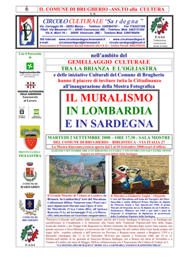 Il Muralismo in Lombardia E in Sardegna