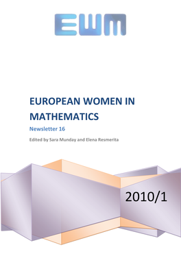 EUROPEAN WOMEN in MATHEMATICS Newsletter 16