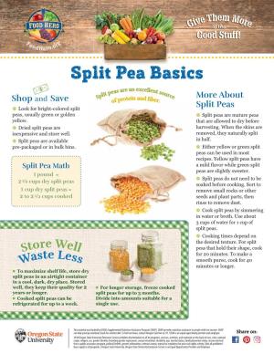 Split Pea Basics Re an Excel Eas a Lent So Lit P Urc Sp Tein and E More About Shop and Save of Pro ﬁber