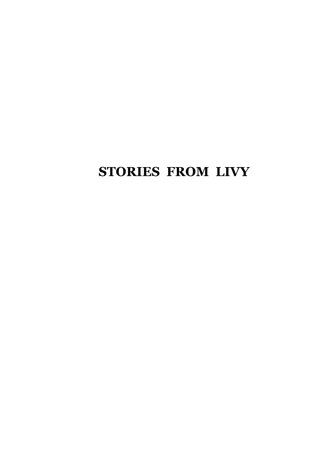 Stories from Livy Numa Pompilius and the Nymph Egeria Stories from Livy