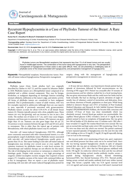 Recurrent Hypoglycaemia in a Case of Phyllodes Tumour of the Breast