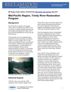 Mid-Pacific Region, Trinity River Restoration Program