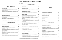 The Fatted Calf Restaurant EST