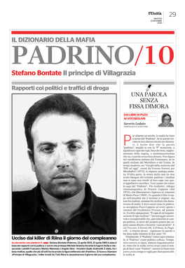 PADRINO | Stefano Bontate. Il Principe Di Villagrazia/10