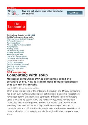 DNA Computing: Computing with Soup | the Economist