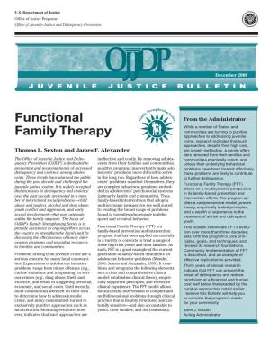 Functional Family Therapy (FFT) Juvenile Justice System