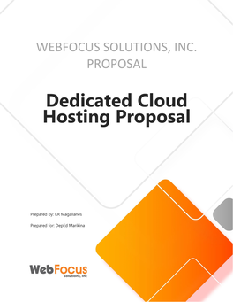 Dedicated Cloud Hosting Proposal