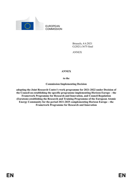 EUROPEAN COMMISSION Brussels, 4.6.2021 C(2021)