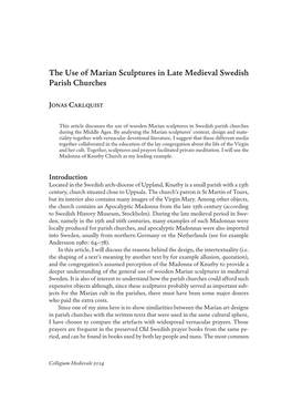 The Use of Marian Sculptures in Late Medieval Swedish Parish Churches
