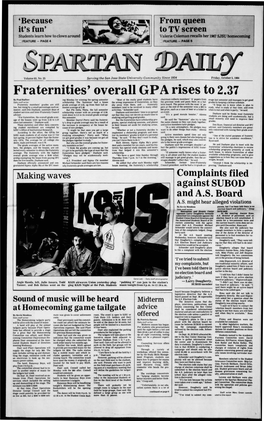 Fraternities' Overall GPA Rises to 2.37