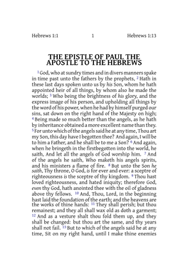 The Epistle of Paul the Apostle to The