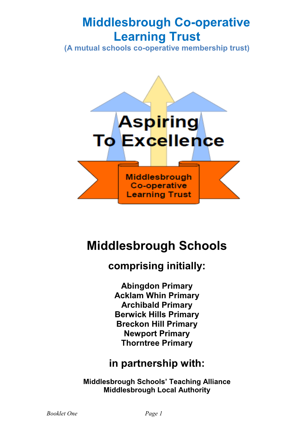 Middlesbrough Co-Operative Learning Trust Middlesbrough Schools