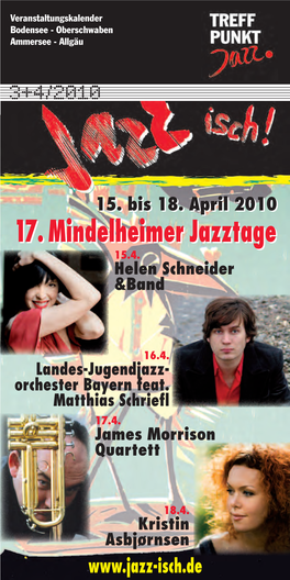 17. Mindelheimer Jazztage, „Jazz Isch!“