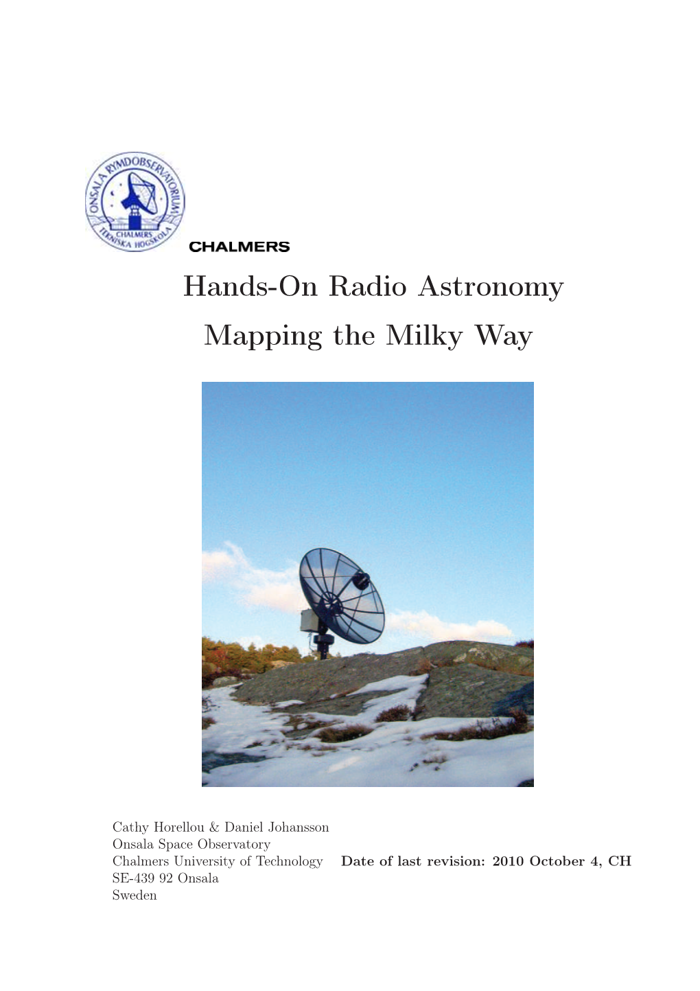 Hands-On Radio Astronomy Mapping the Milky Way