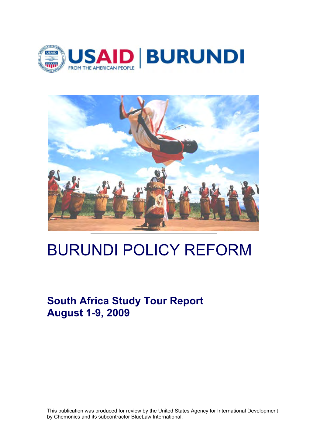 Burundi Policy Reform
